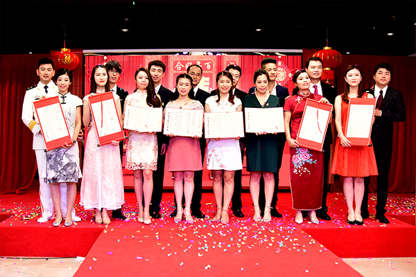 “相约七夕，甜爱一生”——上海书法名家为新人书写结婚纪念证书